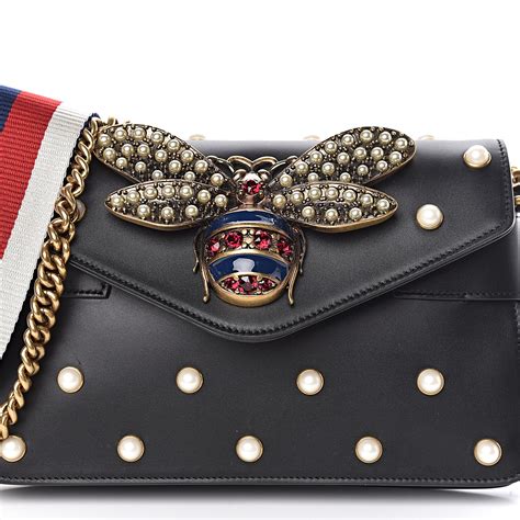 gucci broadway bee bag black|Gucci Broadway Pearly Bee Mini Black .